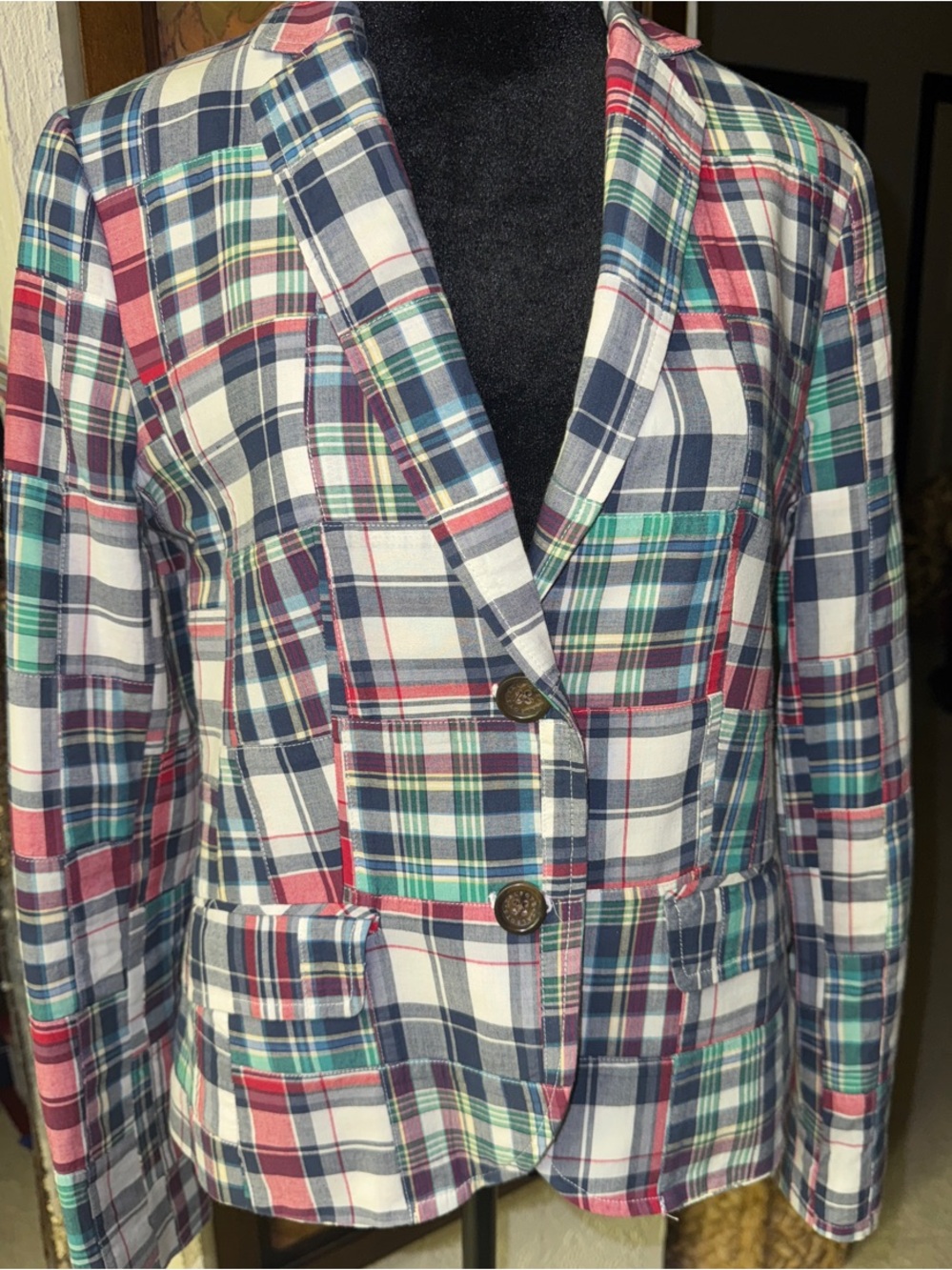 Talbots Plaid Multi-Color Women’s Blazer Jacket